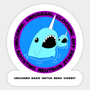 UNICORNS: Universal Clocking Off Rotating Neutron Stars Sticker